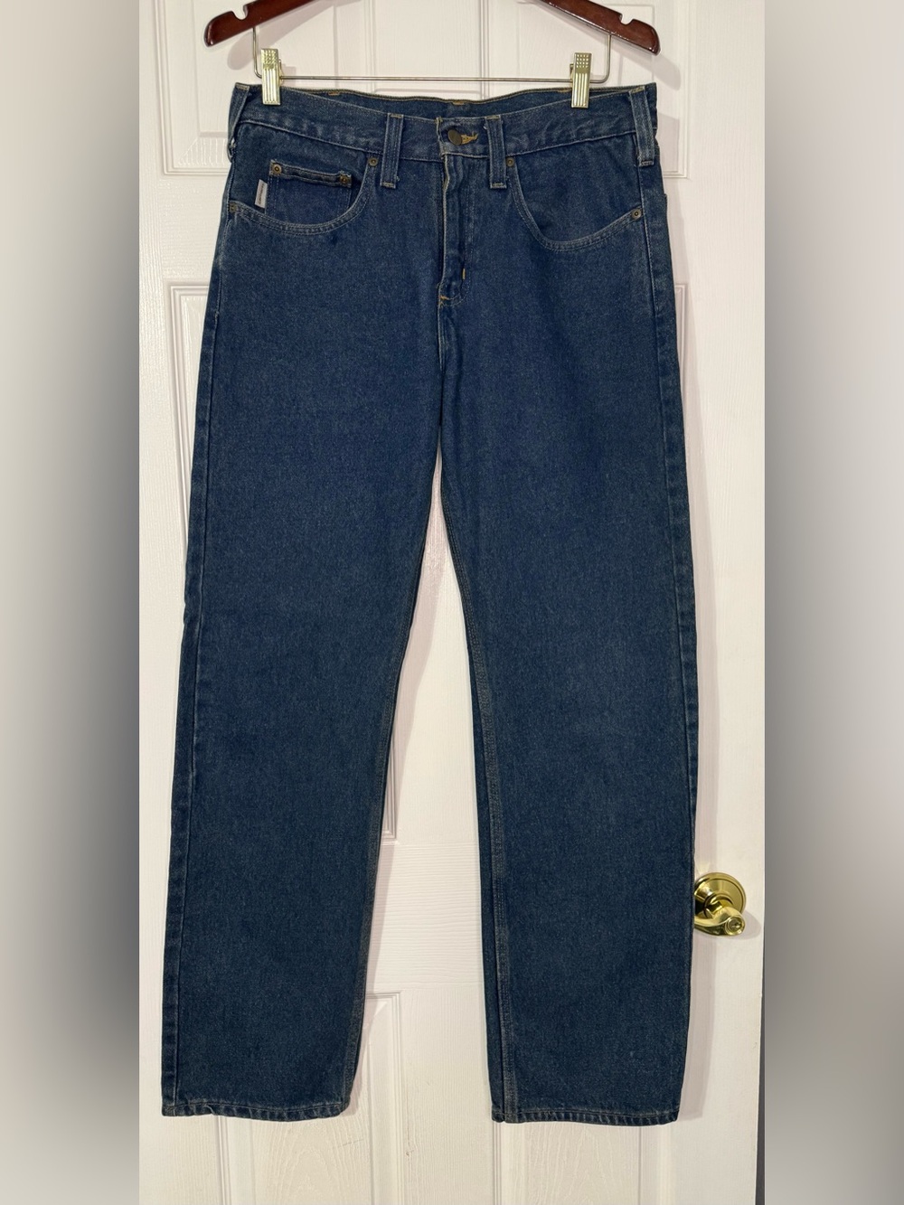 Carhartt B480 Traditional Fit Jeans 32x32 Dark Blue Denim Workwear Y2K